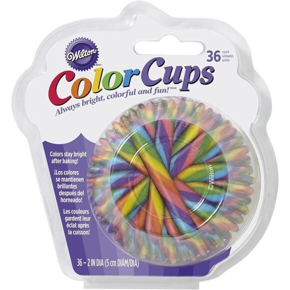 Wilton Color Cup #415-2863 2 inch Dia Baking Cups - 6 Lot X 36 each (216 Total) - Picture 2 of 5